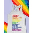 thumbnail image 4 of Pride Tank Top for Women LGBTQ Gifts Gay Rainbow Flag No Hate Racerback Tops Large White, 4 of 6