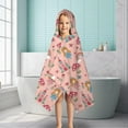 thumbnail image 6 of Princess Mushroom Castle Pattern Hooded Bath Towel，50"x30" for Ages 3 To 12 Kids, Quick Dry Lightweight Soft Microfiber Hood Beach Towel Cover Up for Kids, 6 of 7