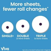 Viva Multi-Surface Cloth Paper Towels, 12 Triple Rolls, 165 Sheets Per Roll 2 Packs of 6