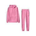 thumbnail image 4 of MAWCLOS Ladies Loose Fit Hoodies Jogger Set Running With Pockets Lounge Sets Pink XL, 4 of 4