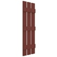 thumbnail image 4 of Ekena Millwork 12"W x 63"H Mid-America Vinyl, Standard Size Three Board Spaced Shutters, w/Installation Shutter-Lok's & Matching Screws (Per Pair), 027 - Burgundy Red, 4 of 13