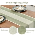 thumbnail image 5 of Wracra Cotton Linen Macrame Table Runner, Sage Green, 13"×60", 5 of 7