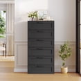 thumbnail image 6 of Homfa 6 Drawer Dresser, Tall Chest of Drawer Dresser for Bedroom Living Room with Metal Handles, Black, 6 of 8