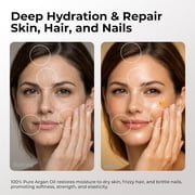 Skin Deva Argan Oil, Organic Hydrating Oil for Skin, Hair, and Nails, Nourishing and Antiaging - 1 oz