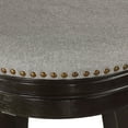 thumbnail image 4 of Cortesi Home Ferne Solid Wood Swivel Barstool, 29" Gray Fabric, 4 of 5