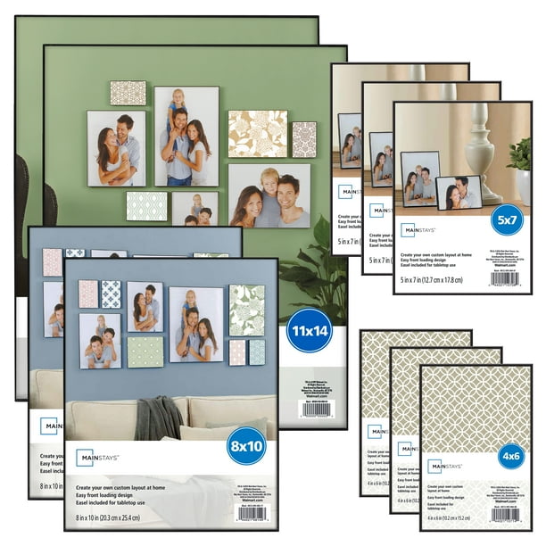 Mainstays 10Piece Format Picture Frame Set, Black