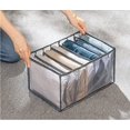 thumbnail image 5 of 3 cajas de almacenamiento para pantalones, jeans, suéteres, organizador visible apilable para mantener la ropa ordenada, ahorra espacio, 5 of 5