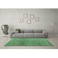 thumbnail image 3 of Ahgly Company Indoor Square Abstract Turquoise Blue Modern Area Rugs, 3' Square, 3 of 4