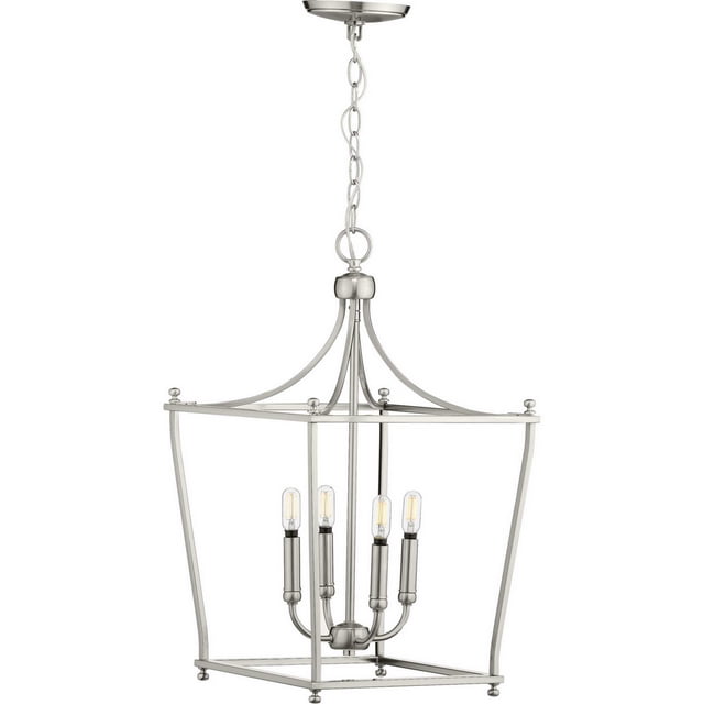 Progress P500214-009 Parkhurst 4 Light 14 inch Brushed Nickel Foyer Pendant Ceiling Light