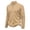 03#Khaki, variant on Men's Waffle Quarter Zip Pullover,Stand Collar Long Sleeve Ribbed Cuffs Top,Solid Color Casual Fall Daily Clothes Green 3XL