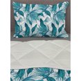 thumbnail image 3 of Vintage Green Comforter & Sham Bedding Set, Tropical Palm Tree Leaves with Negative Effect Background, 3 pcs Duvet Set Microfiber Filling Quilt, 5 Sizes, Petrol Blue Aqua, by Ambesonne, 3 of 4