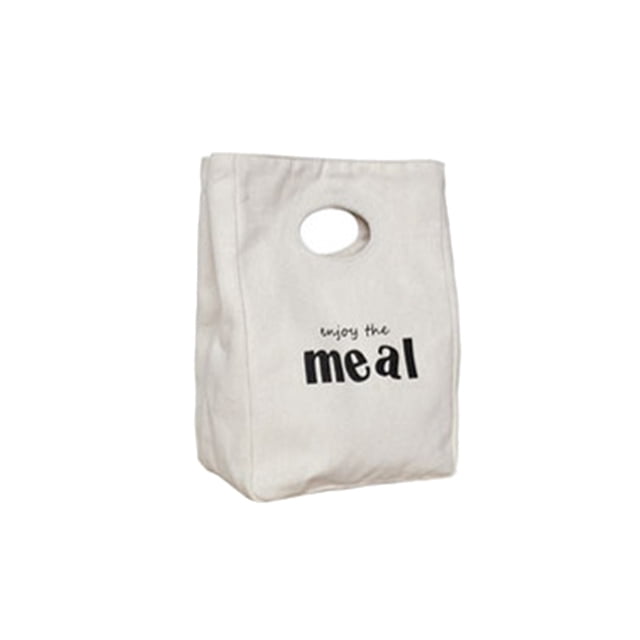 Minnieouse Bolsa de lona con letras para el almuerzo, bolsas de comida aisladas para mantener fresco al aire libre, contenedor de almacenamiento Bolsas de mensajero y de hombro Blanco Minnieouse AP012579-01