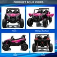 thumbnail image 3 of OTTORD Remote Controlled Kids Powered Ride-Ons with LED Lights, Pink, 3 of 8
