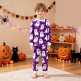 thumbnail image 2 of JUMEYU Halloween Toddler Pajamas Girl Boys Pajama Set Kids Long Sleeve Printed Sleepwear for Kids Nightwear Pjs Set 2T 3T (Purple,2-3 Years), 2 of 9