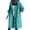 Blue, variant on Womens Double Breasted Long Trench Coat Windproof Classic Lapel Slim Overcoat with Belt