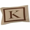 Thumbprintz Classic Block Monogram Sham, Caramel