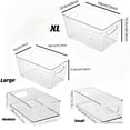 thumbnail image 4 of 2/4/6pcs Refrigerator Storage Bins, Stackable Space-Saving Organizer Bins, Fridge Transparent Bins With Handles, Kitchen Organizer Fruit Container, For Freezer, Pantry, Cabinets, Drawer And Shelves,, 4 of 4