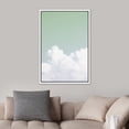 thumbnail image 2 of IDEA4WALL Framed Canvas Wall Art Up in The Green Sky Nature Clouds Photography Modern Art Contemporary Relax/Calm Landscape Print for Living Room, Bedroom, Office - 16"x24" White, 2 of 5