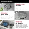 thumbnail image 7 of Delta 95B9031-23S-SS Rivet 23” Workstation Kitchen Sink Undermount 16 Gauge Stainless, 7 of 7