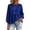&097-Blue, variant on Babydoll Peplum Sweatshirt for Women Long Sleeve Drop Shoulder Crew Neck Blouse Casual Daily Wear Top