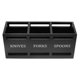 thumbnail image 1 of Soporte de madera para cubiertos de 3 secciones, organizador de cubiertos para encimera, cuchillos, cucharas y tenedores, contenedor de almacenamiento, caja de cubiertos para el hogar y la cocina, 1 of 7