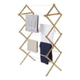 thumbnail image 4 of Mainstays Space-Saving Collapsible Bamboo Laundry Clothes Drying Rack, 4 of 14