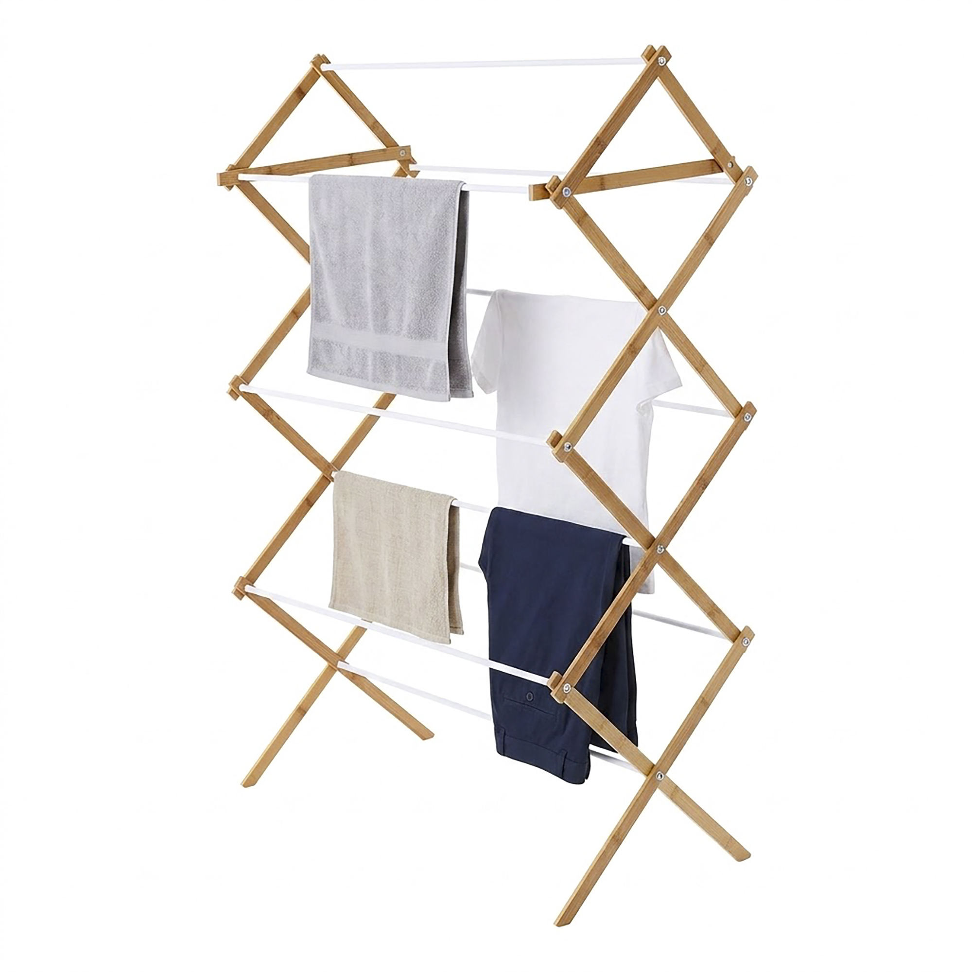 Mainstays 7-Level Bamboo Collapsible Drying Rack photo 4