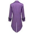 thumbnail image 4 of Tuphregyow Sleek Men's Casual Suit Blazer - Lightweight Lined Sport Coat with Stand Collar, Perfect for and Casual Purple XL, 4 of 9