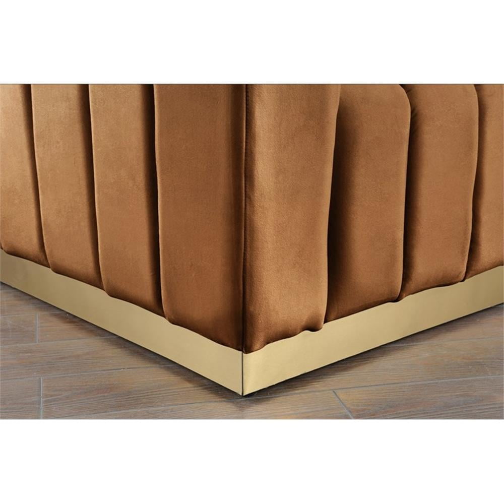 Meridian Furniture Marlon Saddle Velvet Sofa