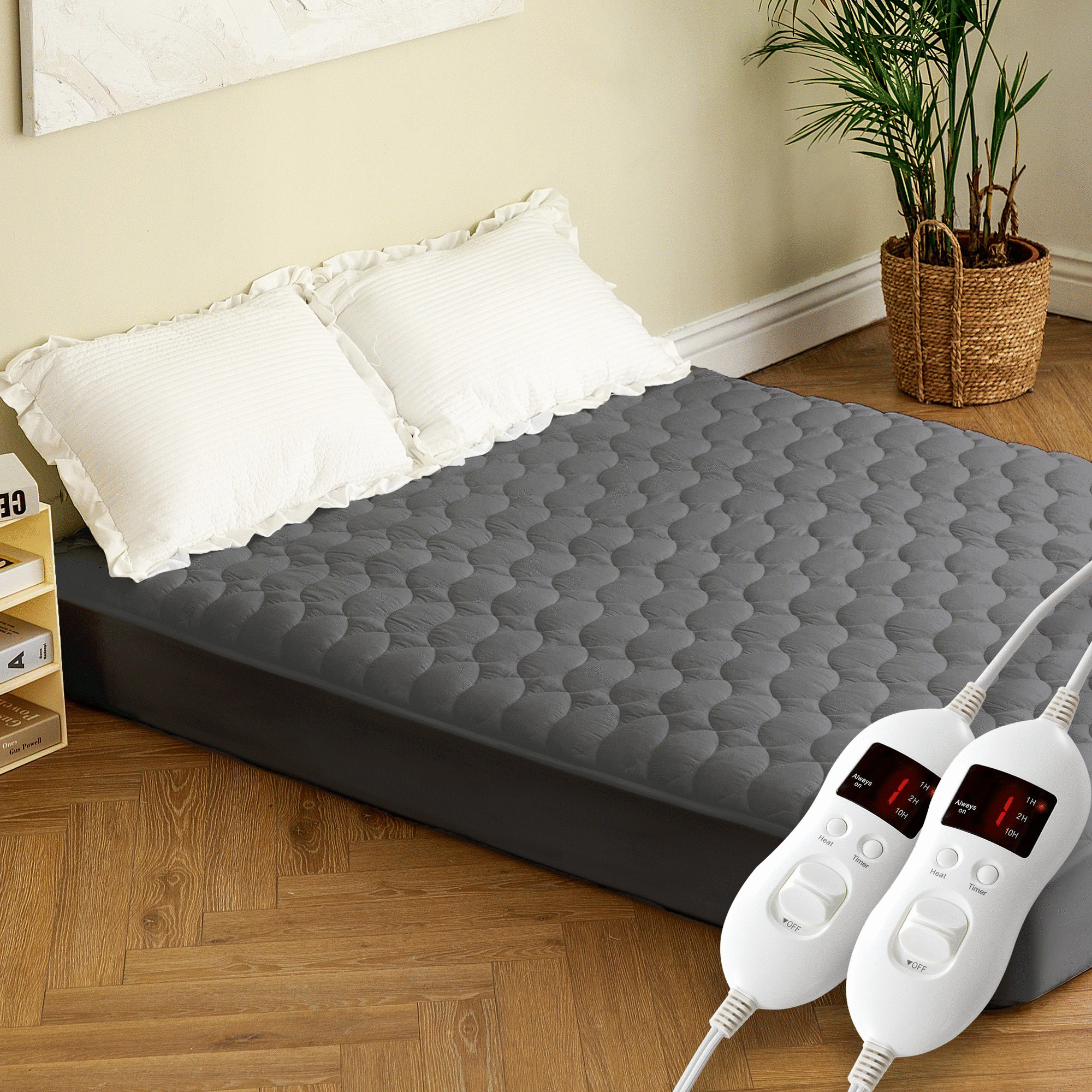 Electric Heated Mattress Pad 8 Temperature Control Zone Heating Safe Auto  Shut off, CK - Walmart.com