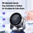 thumbnail image 4 of Ventilador De Pedestal Con 100 Velocidades, Pantalla Digital, Recargable USB, Ventilador Silencioso Para Oficina, Hogar, Viajes, Camping, 4 of 7