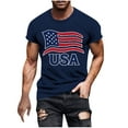 thumbnail image 2 of Guluxicc Mens Patriotic Graphic Tops 4th of July T Shirts Regular Fit Summer Independence Day Tees, 2 of 5