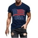 thumbnail image 2 of Tops para hombre, blusas y camisas de manga corta con cuello redondo para hombre, jersey informal de moda con estampado de cuello redondo para hombre, pantalones cortos deportivos para fitness, blusa, 2 of 5