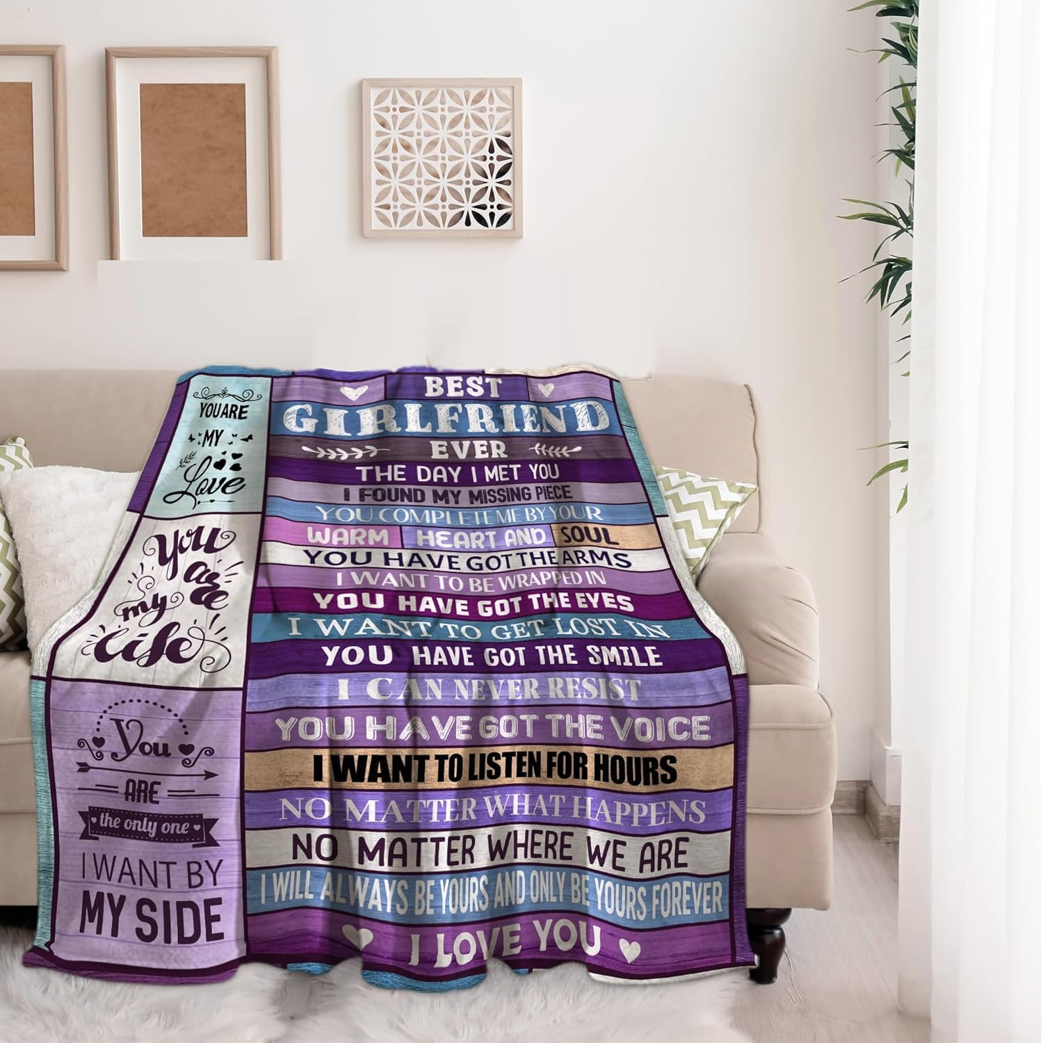 Gifts for Girlfriend, Girlfriend Mothers Day Blanket Gifts Girlfriend Birthday Gifts, Romantic Girlfriend Gifts from Boyfriend, Girlfriend Gift Ideas, for Girlfriend