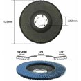 thumbnail image 3 of High Cutting Performance Discs, Premium Zirconia Fiberglass Backing For Long Service Life, Industrial Abrasive Multipurpose Grinding Wheels, Angle Grinder Sanding Zirconia Flap Discs (8 Pieces Set), 3 of 5