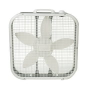 Lasko 20 Classic Box Fan with Weather-Resistant Motor, Portable Cooling Floor or Window Fan, 3 Speeds, White, B20200