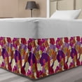 thumbnail image 1 of Colorful Bed Skirt, Vibrant Colored Orchid Flowers with Vintage Look Hand Sketch Style Exotic Blossom, Elastic Bedskirt Dust Ruffle Wrap Around for Bedding Decor, 4 Sizes, Multicolor, by Ambesonne, 1 of 2