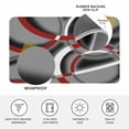 thumbnail image 4 of Grey Geometric Doormat Outdoor Entrance 18"x30", Modern Abstract Black White Red Striped Absorb Moisture Dirt Door Mats, Non-Slip Rubber Backing Floor Mats Indoor, Low-Profile Front Door Rugs, 4 of 9