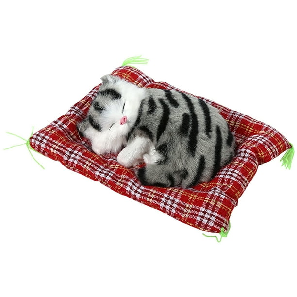 Juguete con sonido de gatito 1 Uds Mini simulación súper con sonido de gatitos durmiendo gatos muñecos de peluche regalo de Navidad ANGGREK Otros