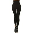 thumbnail image 5 of Women High Waist Strechy Leggings Running Yoga Gym Pants w/French Terry - (Black), 5 of 7