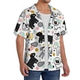 thumbnail image 4 of Vsdgher Funny Puppy Print Men's Wrinkle Free Untucked Cuban Shirt Business Casual Button Down Shirts Short Sleeve Shirt, 4 of 7