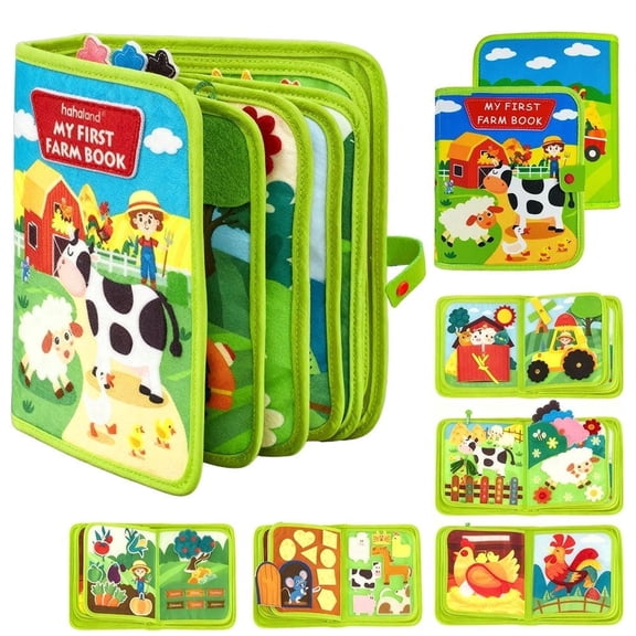 Busy Board Farm Busy Book Developing Sensory Board Montessori Toys for Toddler Travel Toys Green