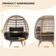 thumbnail image 2 of Elegant single-person spinning egg chair: 360-degree rotating design, negra steel frame, brown rattan seat, negra mat - enjoy ultimate comfort & style, 2 of 7