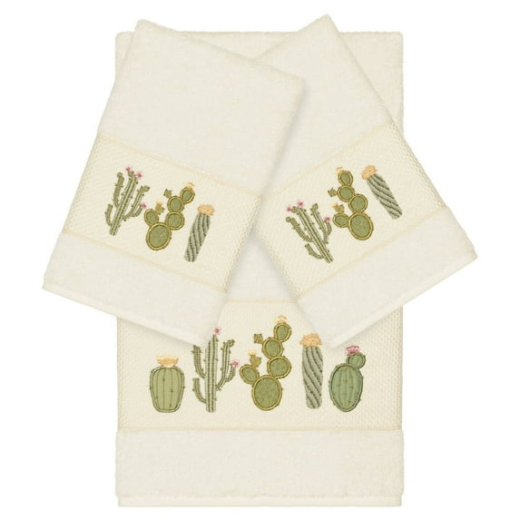 Linum Home Textiles Mila Embellished Turkish Cotton Towel Set
