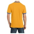 thumbnail image 2 of Yellow Rooster Men's Core Cotton Ringer Tee Gold/Royal M, 2 of 6