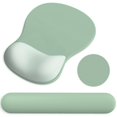 thumbnail image 1 of Set de Mousepad y Reposamuñecas para Teclado G JGOO Ergonómico Verde, 1 of 7