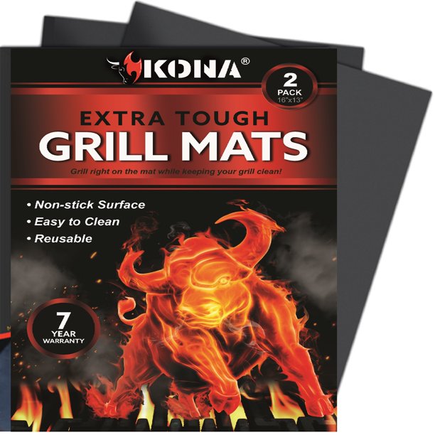 Kona Grill Mats Non Stick BBQ and Oven Set of 2, 16"x13"