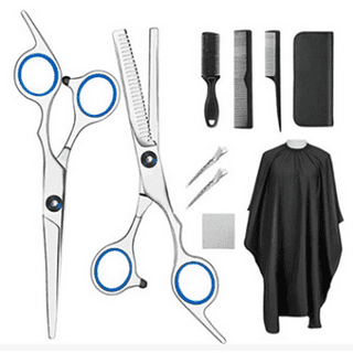 Professional Home Hair Cutting Kit - Quality Home Haircutting Scissors  Barber/Salon/Home Thinning Shears Kit with Comb and Case for Men and Women