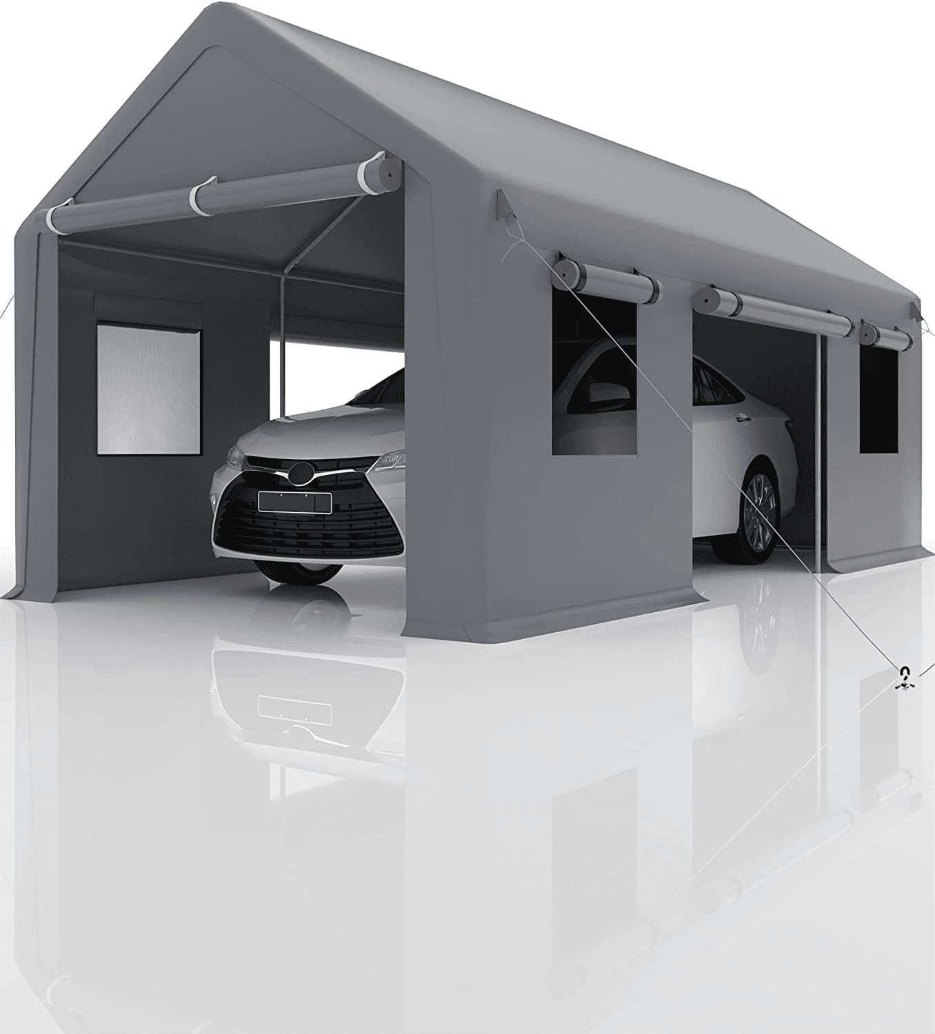 Carport 10'x20', Heavy Duty Steel Canopy Portable Garage with Height