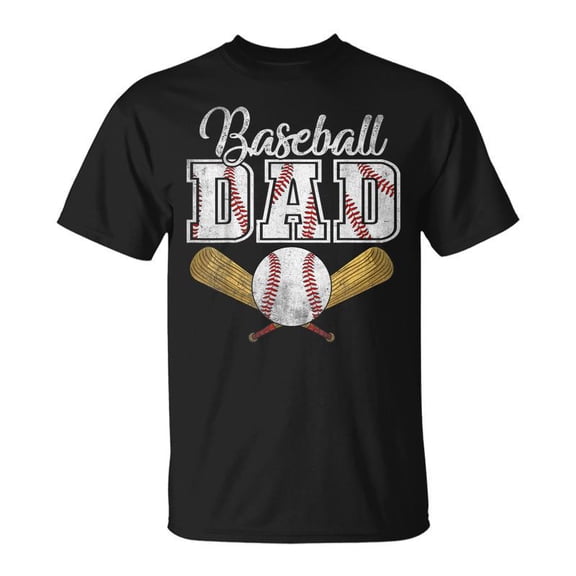 SR Baseball Dad For Dad Fathers Day Baseball Lovers T-shirt